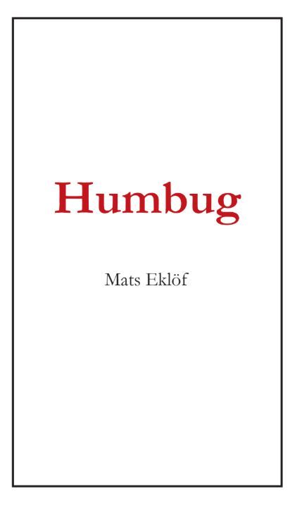 Humbug, eBook by Mats Eklöf